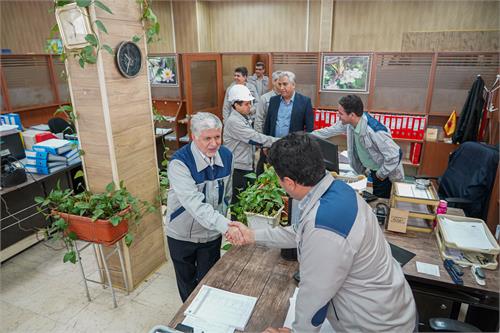 بازدید نوروزی مدیرعامل شرکت صنایع آذرآب از شرکت و دیدار با کارکنان
